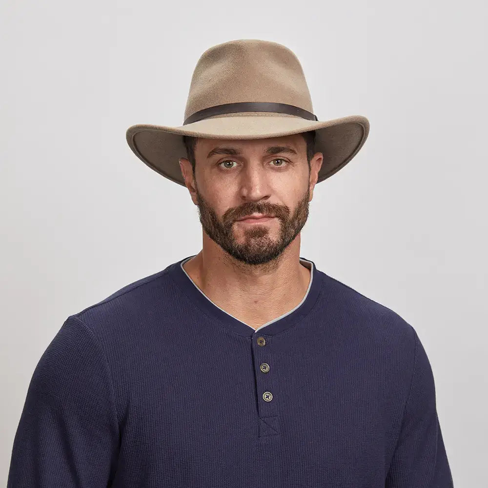 American Hat Makers - Crushable Wool Felt Outback Hat - Style Pathfinder