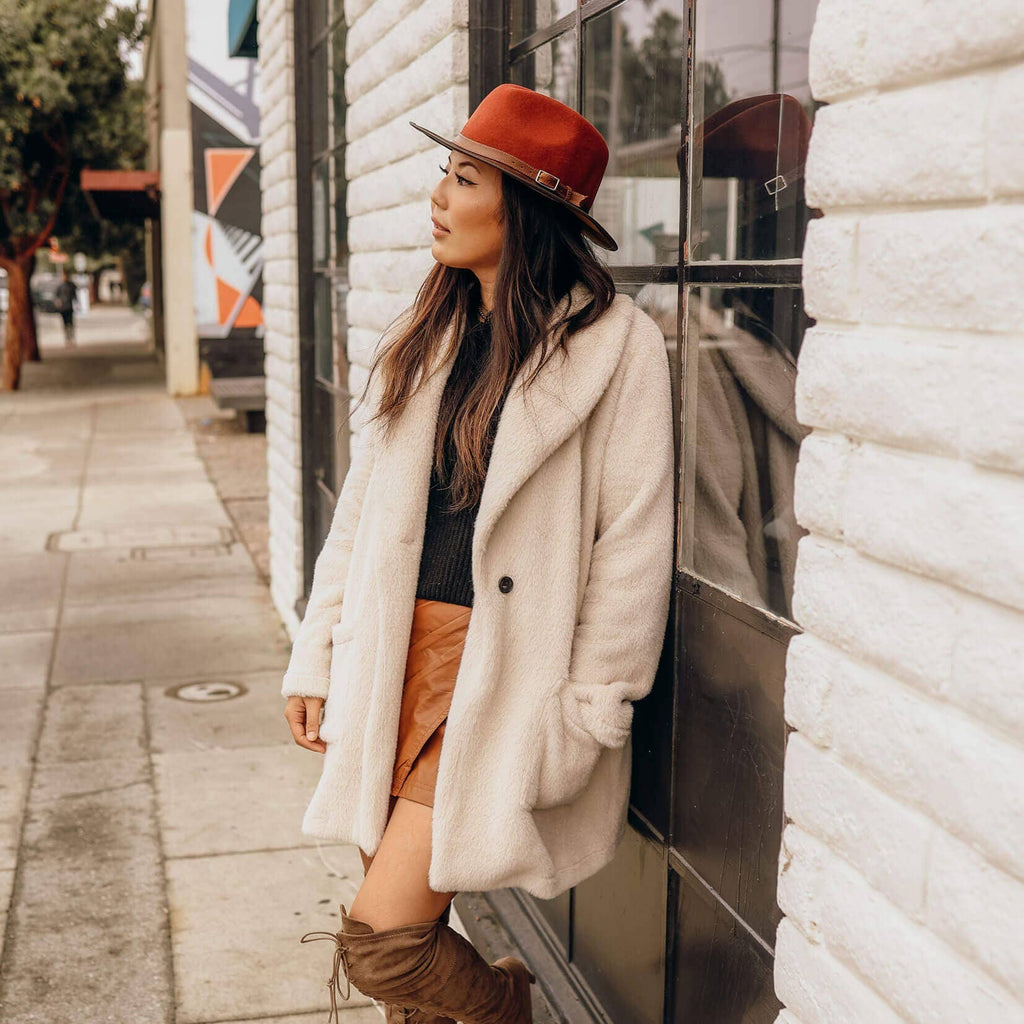 American Hat Makers - Wool Felt Leather Outdoor Fedora Style - Summit