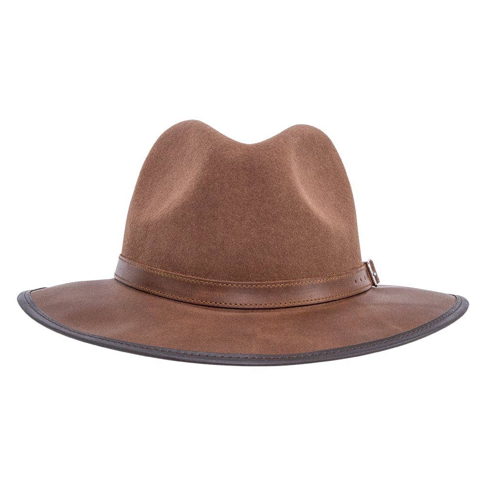 American Hat Makers - Wool Felt Leather Outdoor Fedora Style - Summit