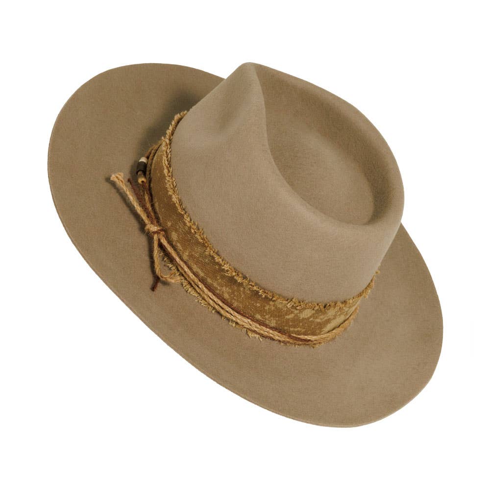 American Hat Makers - Wool Felt Teardrop Fedora Hat - Style Jovi