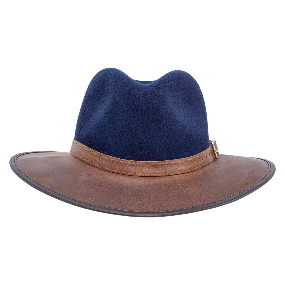 American Hat Makers - Wool Felt Leather Outdoor Fedora Style - Summit