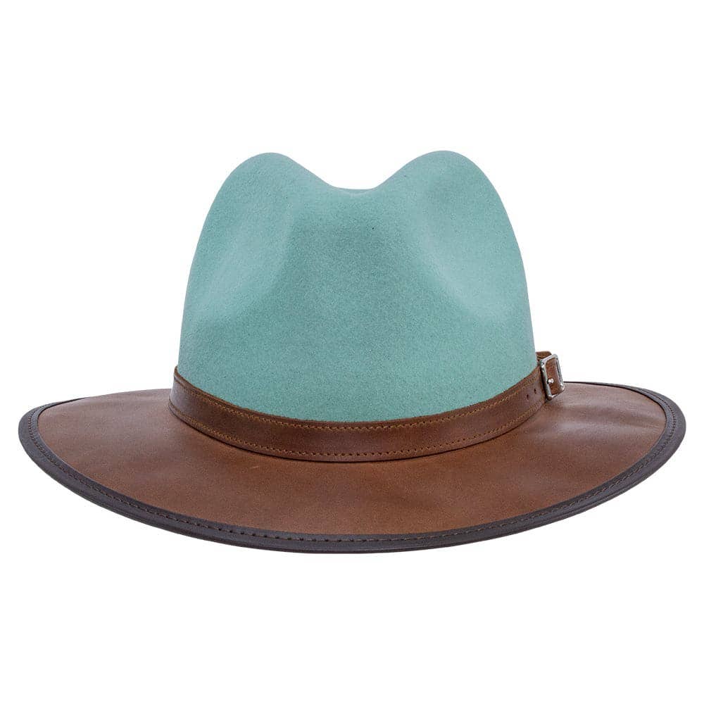 American Hat Makers - Wool Felt Leather Outdoor Fedora Style - Summit