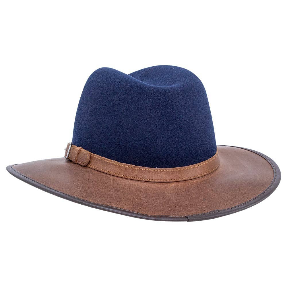 American Hat Makers - Wool Felt Leather Outdoor Fedora Style - Summit