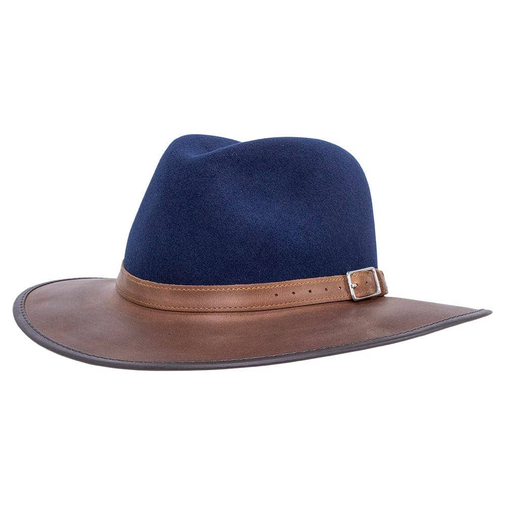 American Hat Makers - Wool Felt Leather Outdoor Fedora Style - Summit