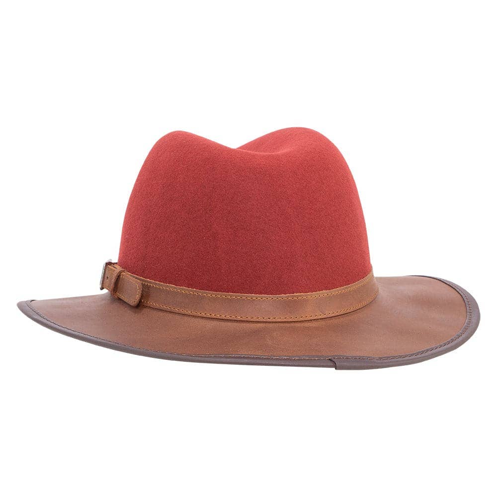 American Hat Makers - Wool Felt Leather Outdoor Fedora Style - Summit