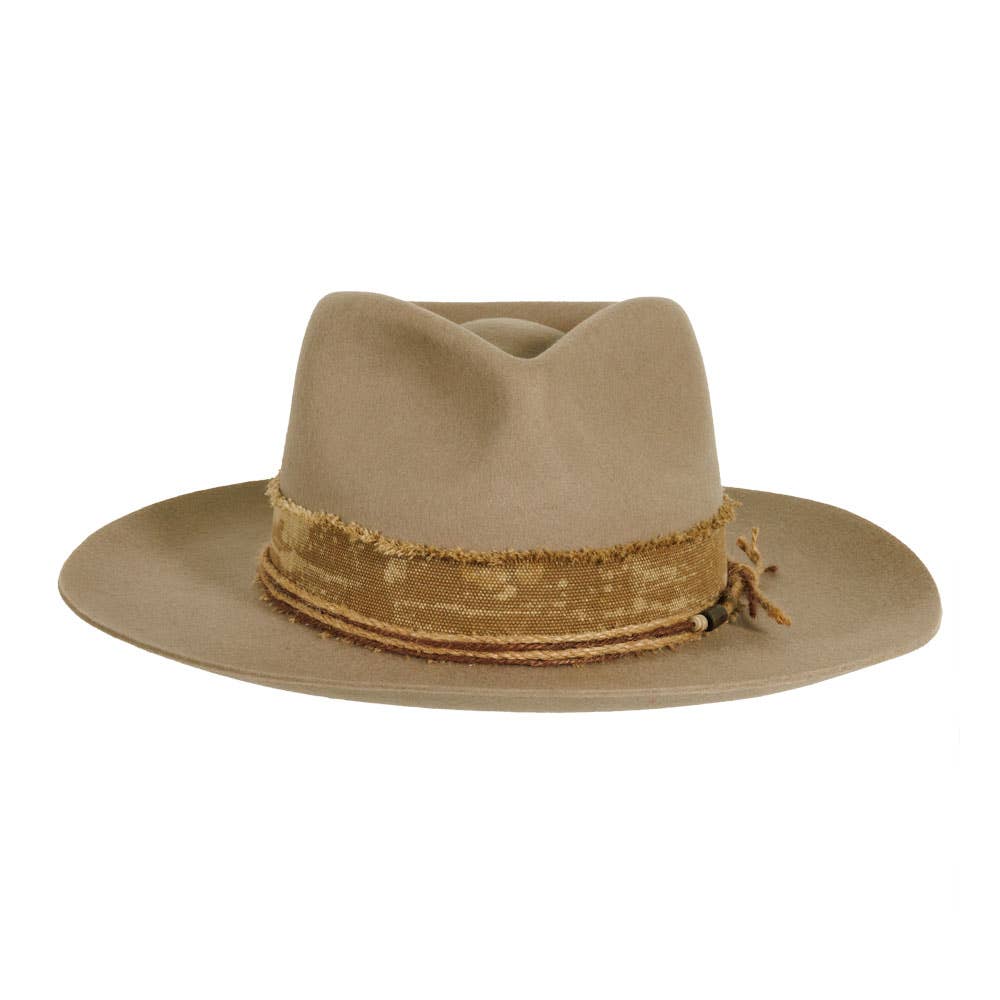 American Hat Makers - Wool Felt Teardrop Fedora Hat - Style Jovi