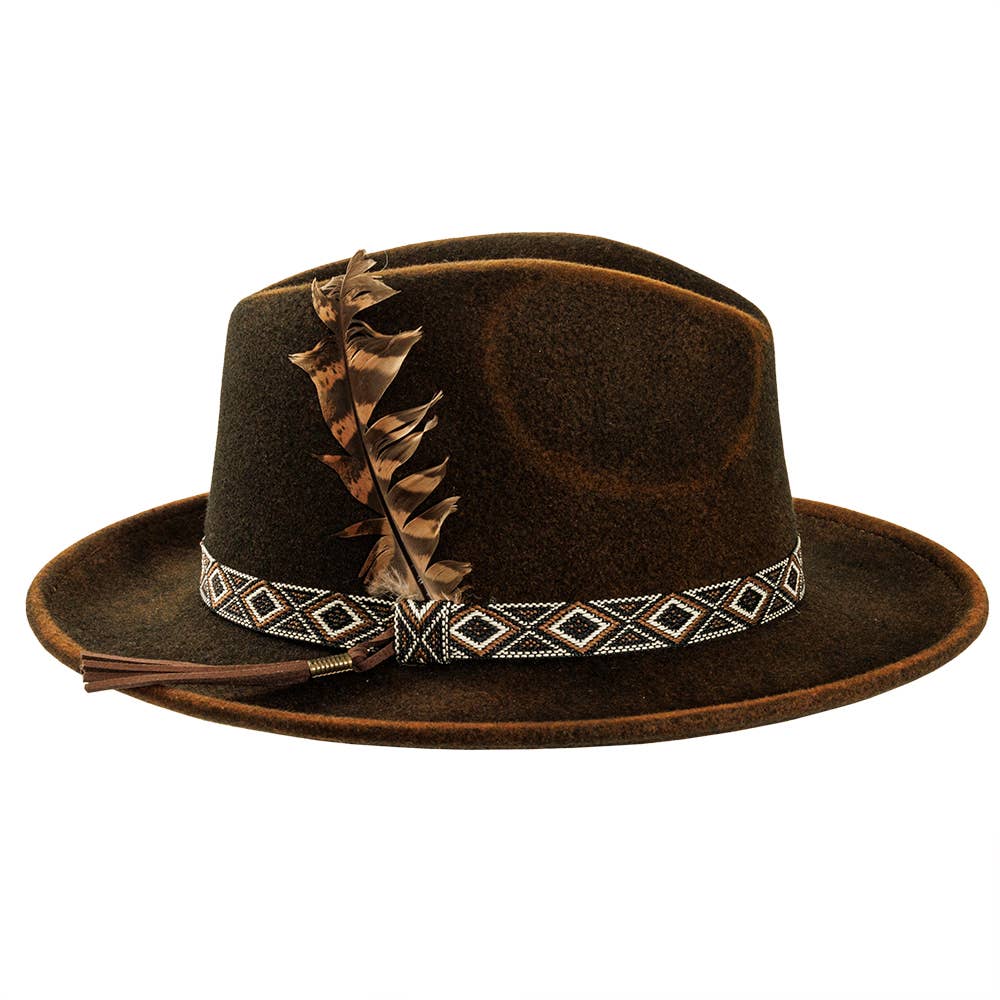 American Hat Makers - Crushable Wool Felt Fedora Hat- Style Backroads