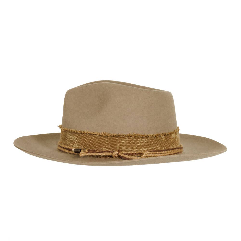 American Hat Makers - Wool Felt Teardrop Fedora Hat - Style Jovi