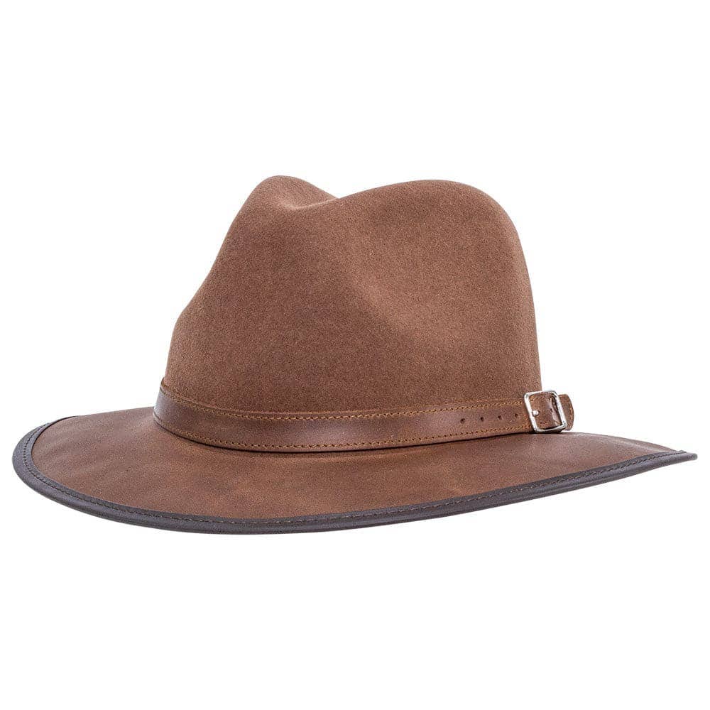American Hat Makers - Wool Felt Leather Outdoor Fedora Style - Summit