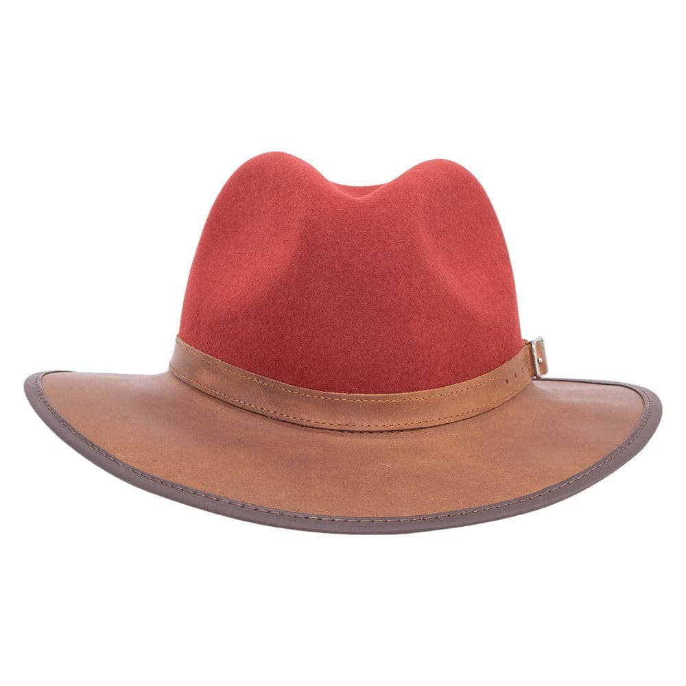 American Hat Makers - Wool Felt Leather Outdoor Fedora Style - Summit