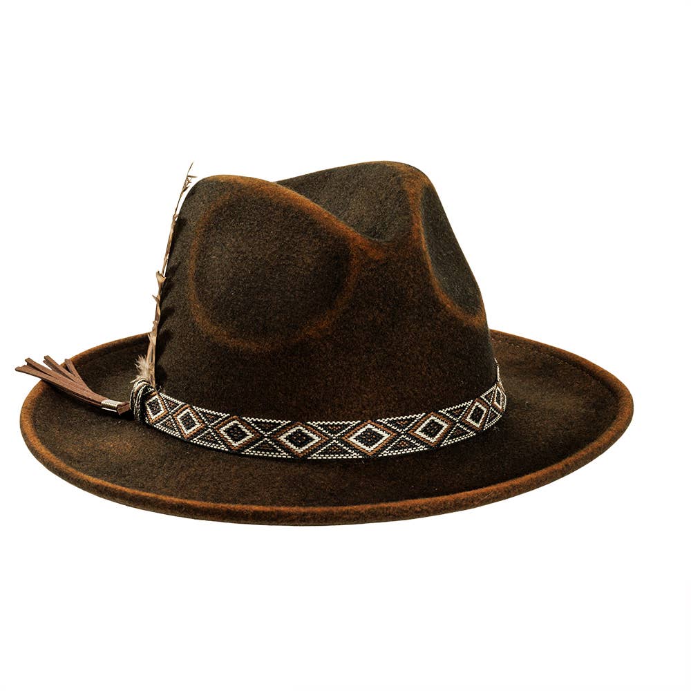 American Hat Makers - Crushable Wool Felt Fedora Hat- Style Backroads