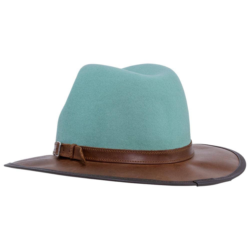 American Hat Makers - Wool Felt Leather Outdoor Fedora Style - Summit
