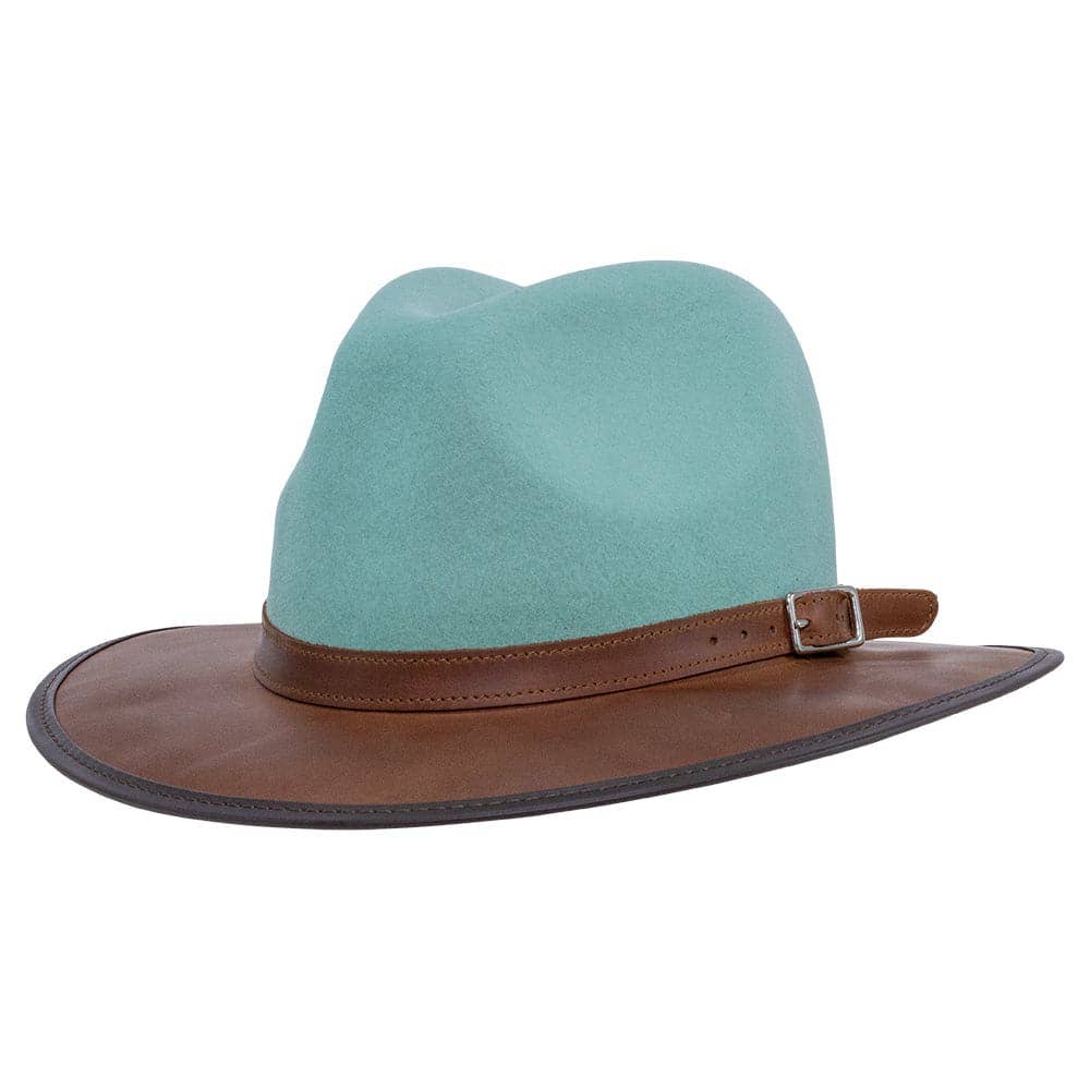 American Hat Makers - Wool Felt Leather Outdoor Fedora Style - Summit