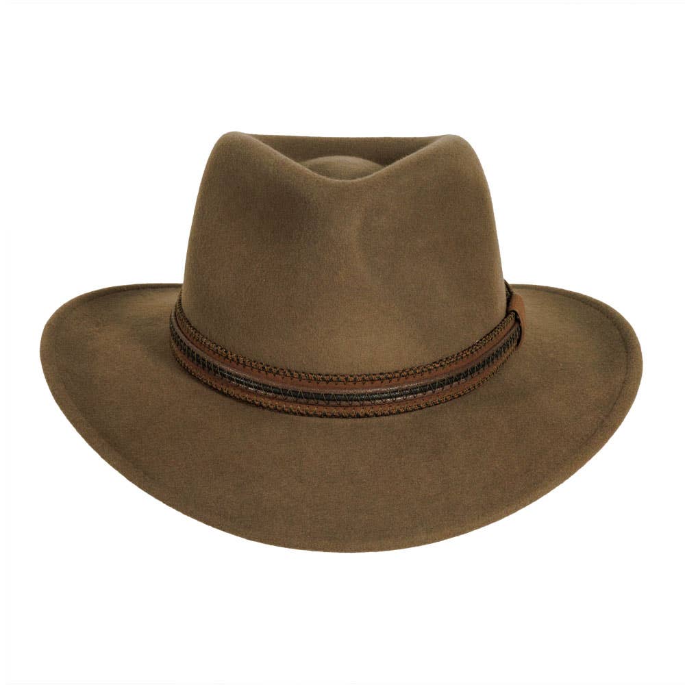 American Hat Makers - Crushable Wool Felt Outback Hat - Style Zion