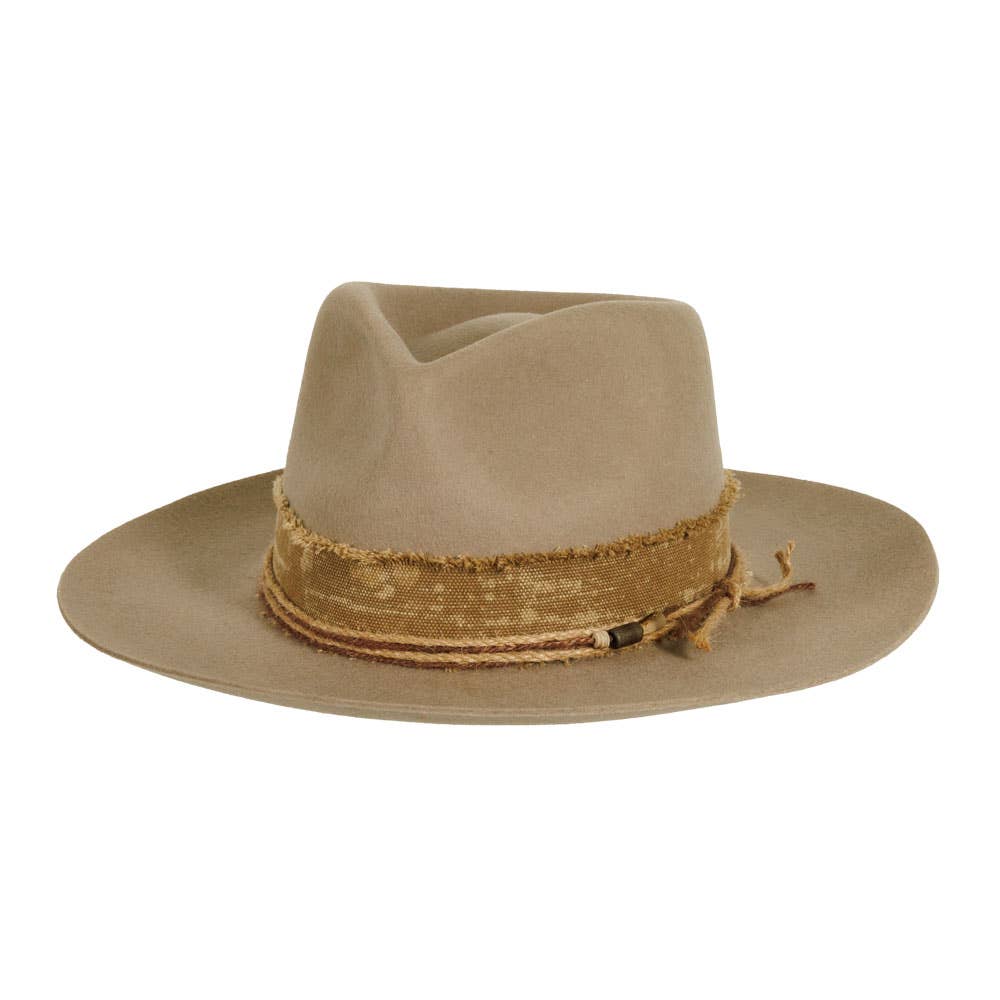 American Hat Makers - Wool Felt Teardrop Fedora Hat - Style Jovi