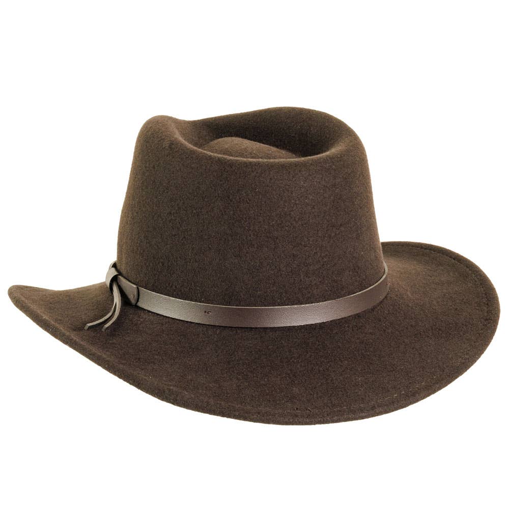 American Hat Makers - Crushable Wool Felt Outback Hat - Style Pathfinder