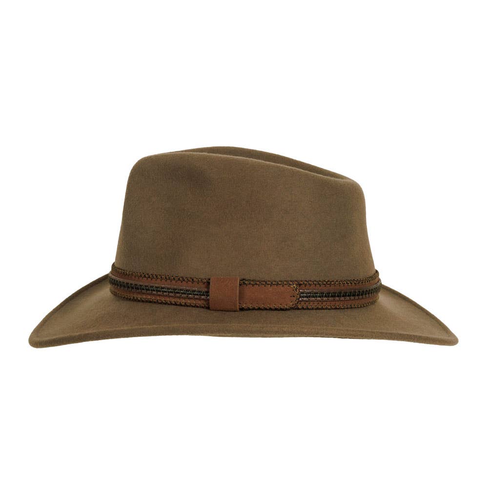 American Hat Makers - Crushable Wool Felt Outback Hat - Style Zion