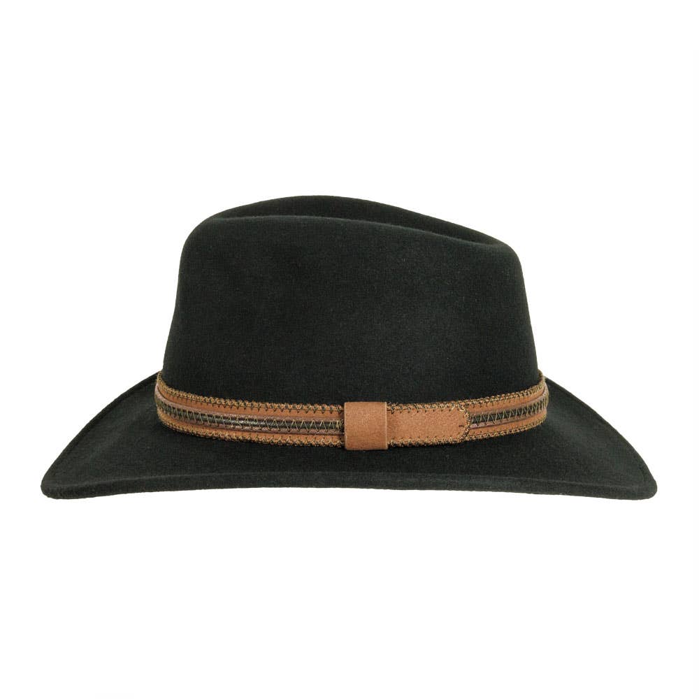 American Hat Makers - Crushable Wool Felt Outback Hat - Style Zion