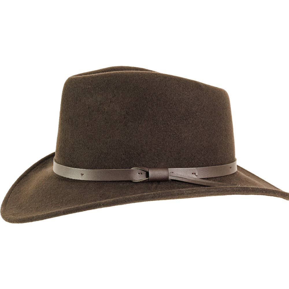 American Hat Makers - Crushable Wool Felt Outback Hat - Style Pathfinder