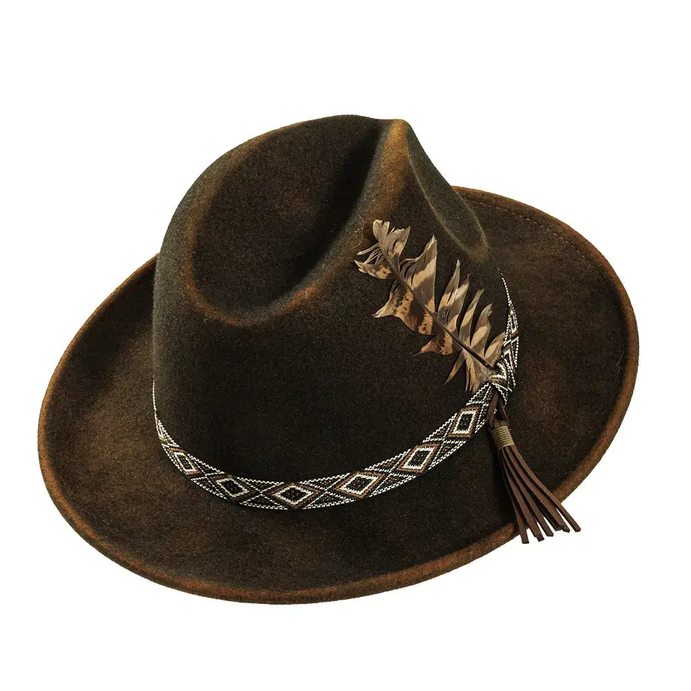 American Hat Makers - Crushable Wool Felt Fedora Hat- Style Backroads