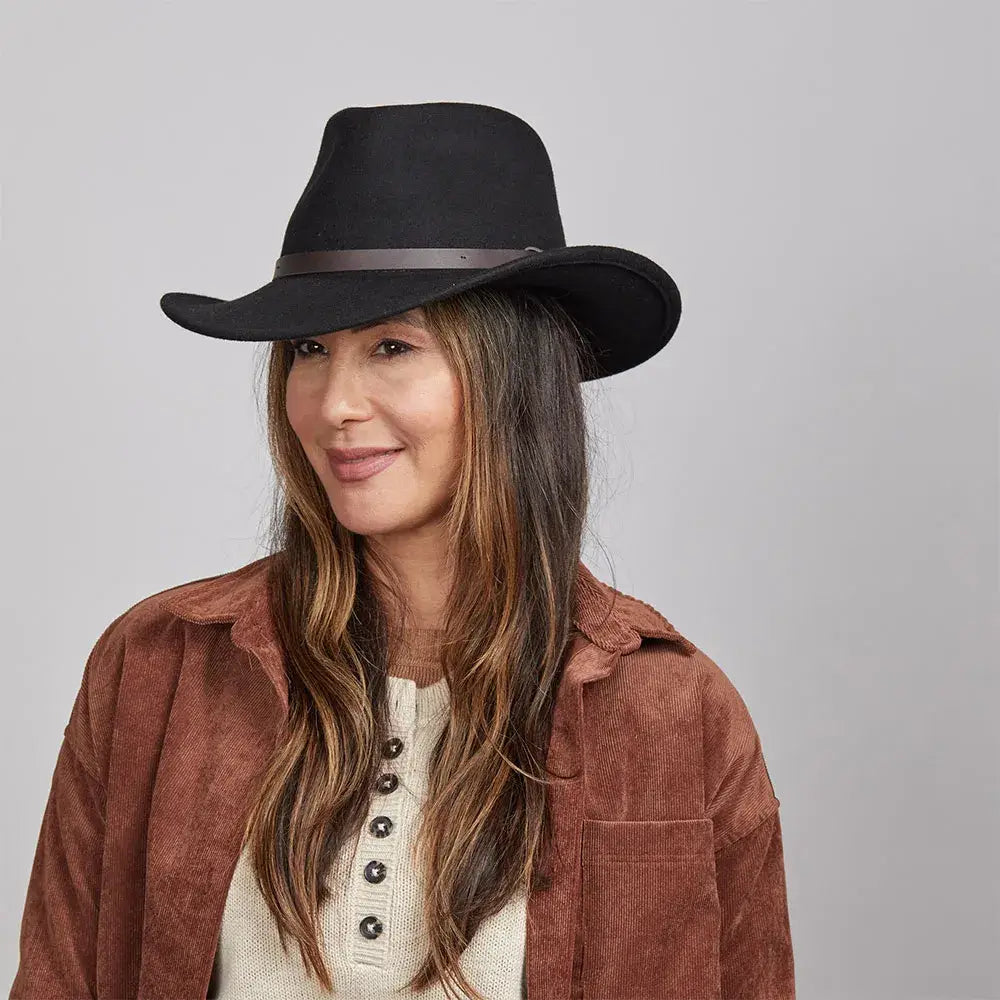American Hat Makers - Crushable Wool Felt Outback Hat - Style Pathfinder