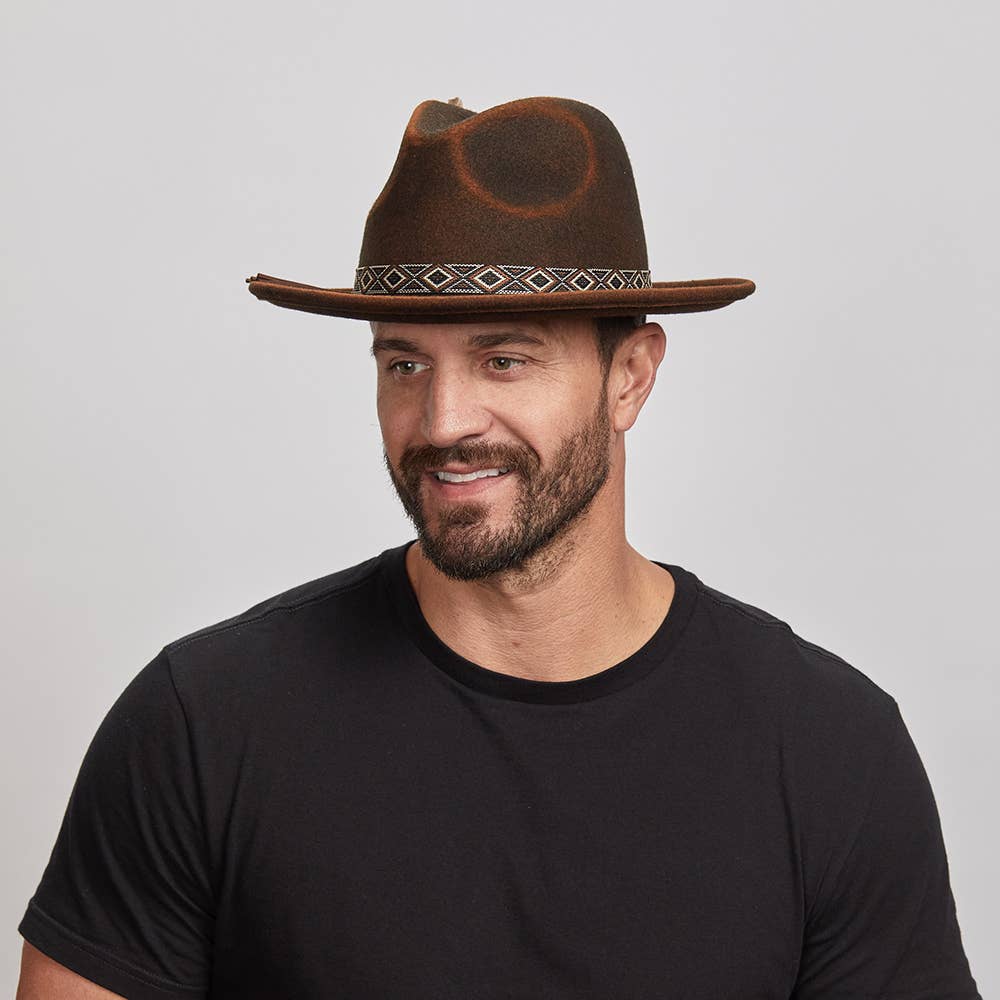 American Hat Makers - Crushable Wool Felt Fedora Hat- Style Backroads