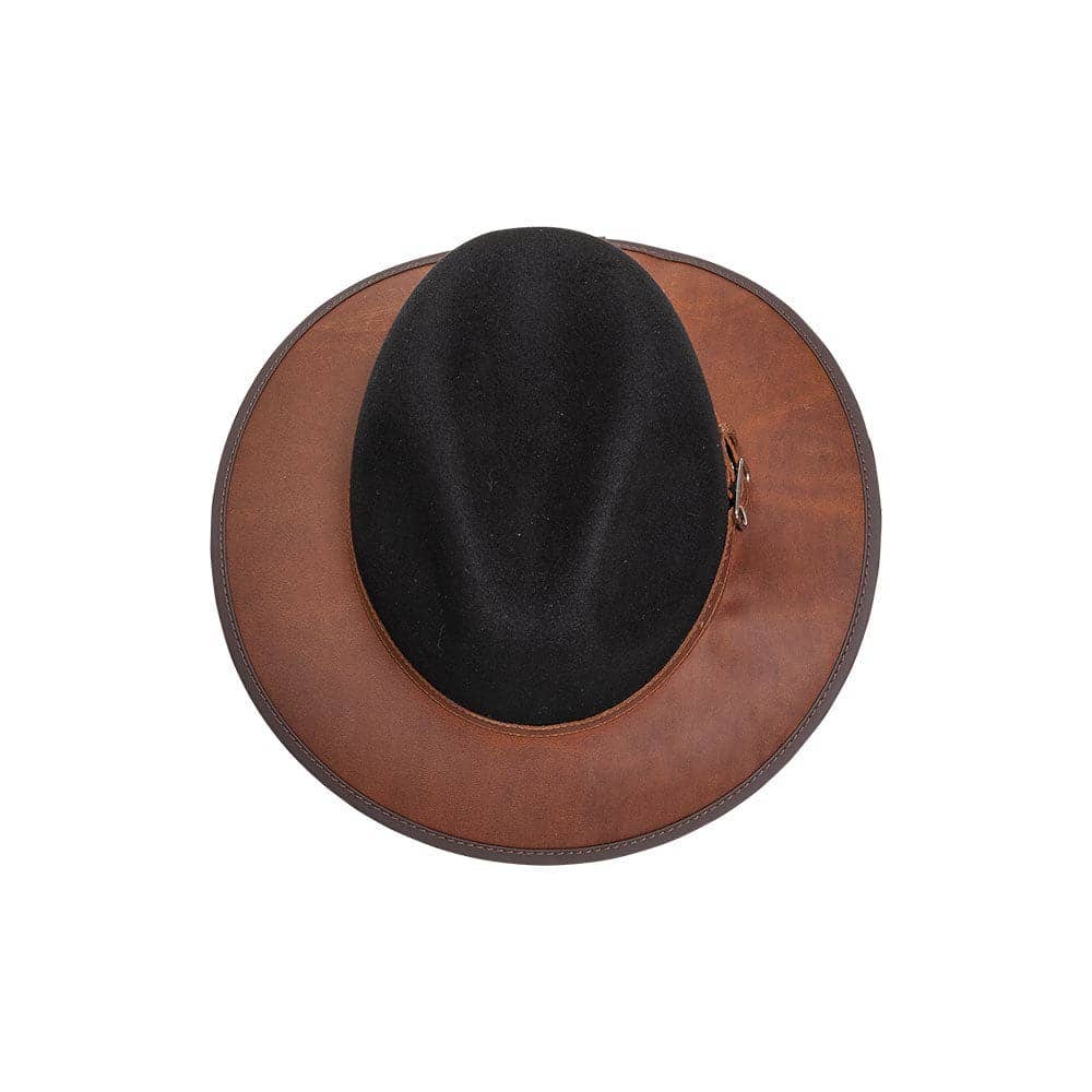American Hat Makers - Wool Felt Leather Outdoor Fedora Style - Summit