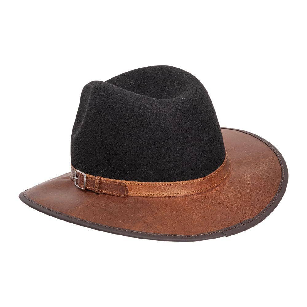 American Hat Makers - Wool Felt Leather Outdoor Fedora Style - Summit