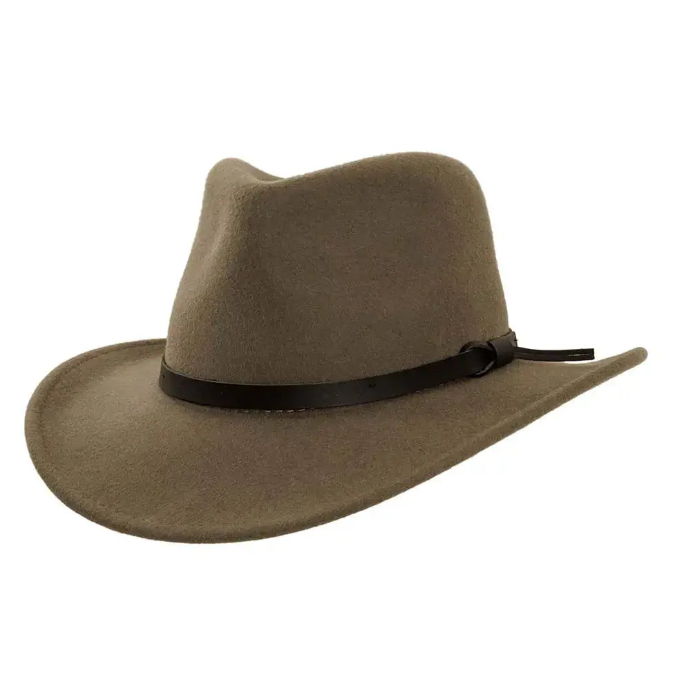 American Hat Makers - Crushable Wool Felt Outback Hat - Style Pathfinder