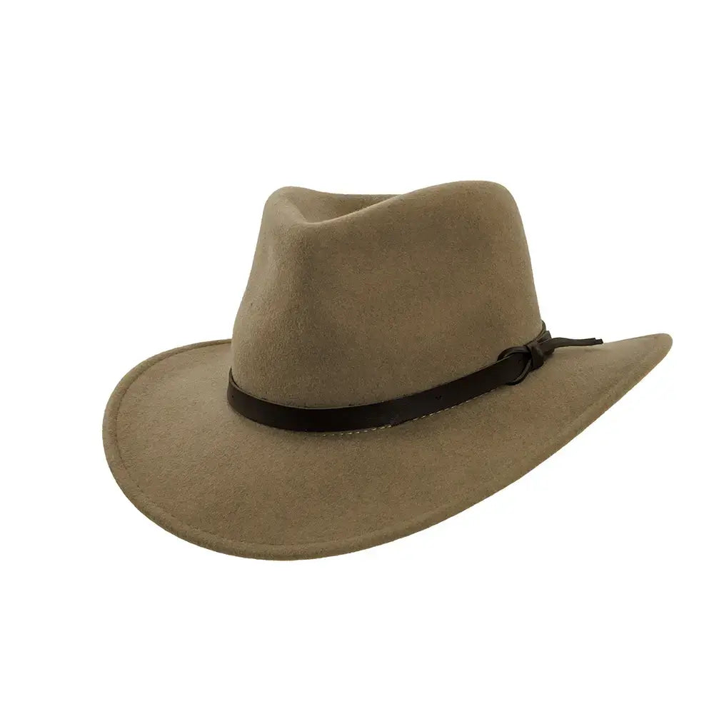 American Hat Makers - Crushable Wool Felt Outback Hat - Style Pathfinder