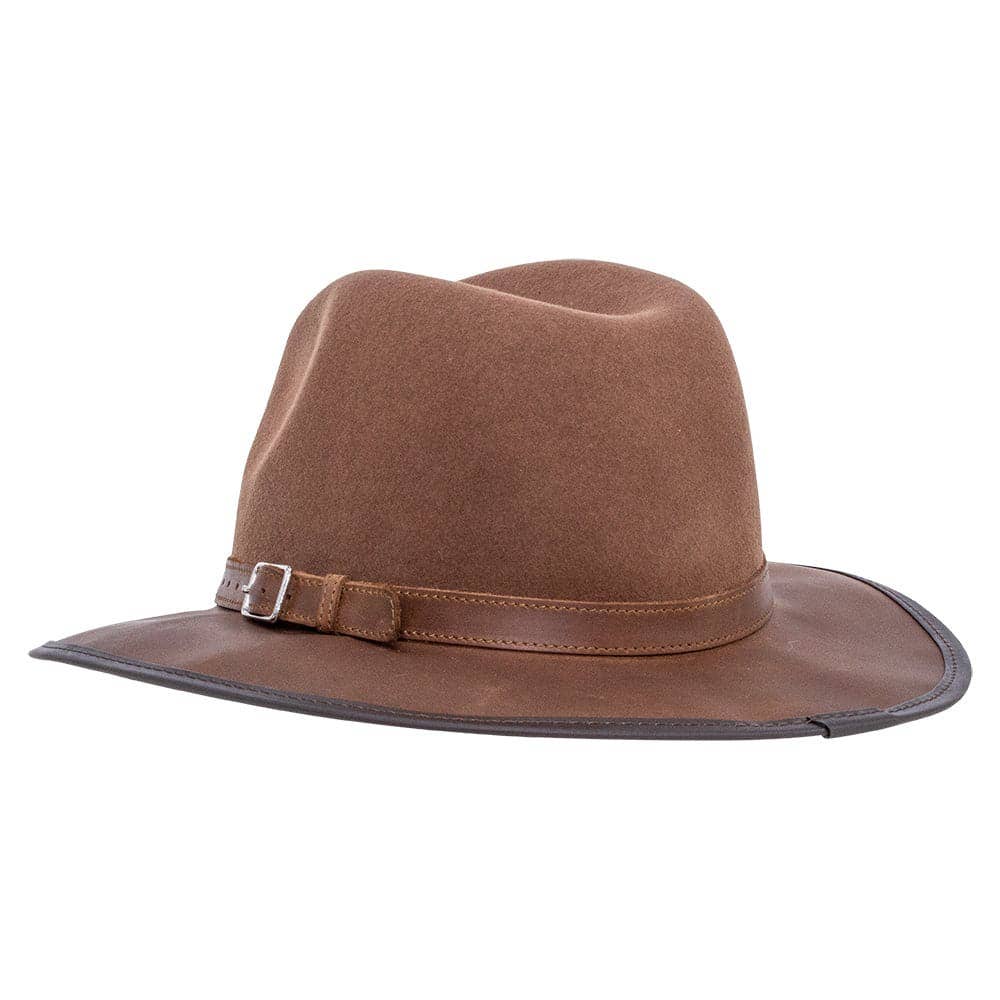 American Hat Makers - Wool Felt Leather Outdoor Fedora Style - Summit